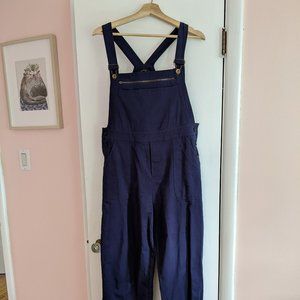 Navy blue workwear overall